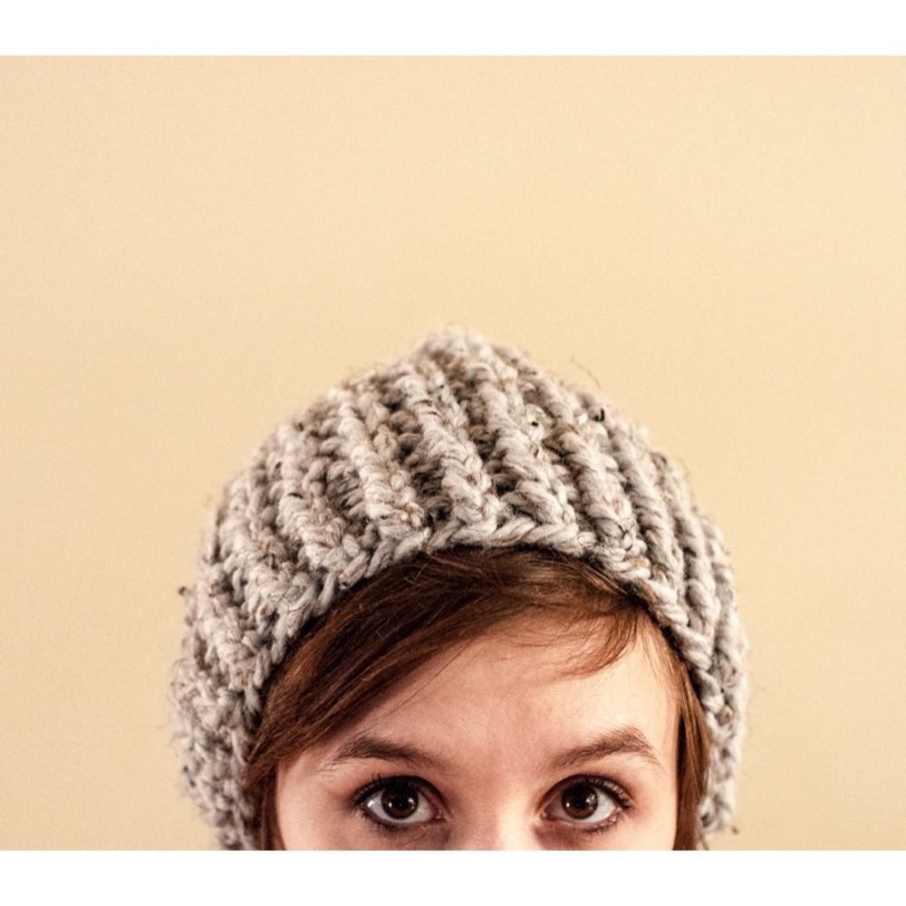 NEW Knit Greige Beanie